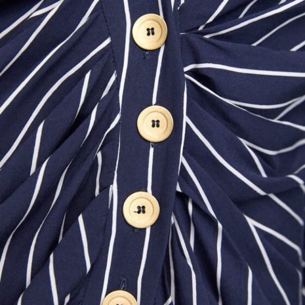 Zara Striped Tunic with Drape Effect - Picture 8 of 8